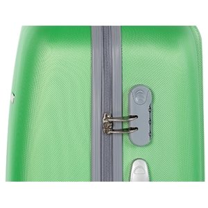 Пластиковый чемодан зелёный